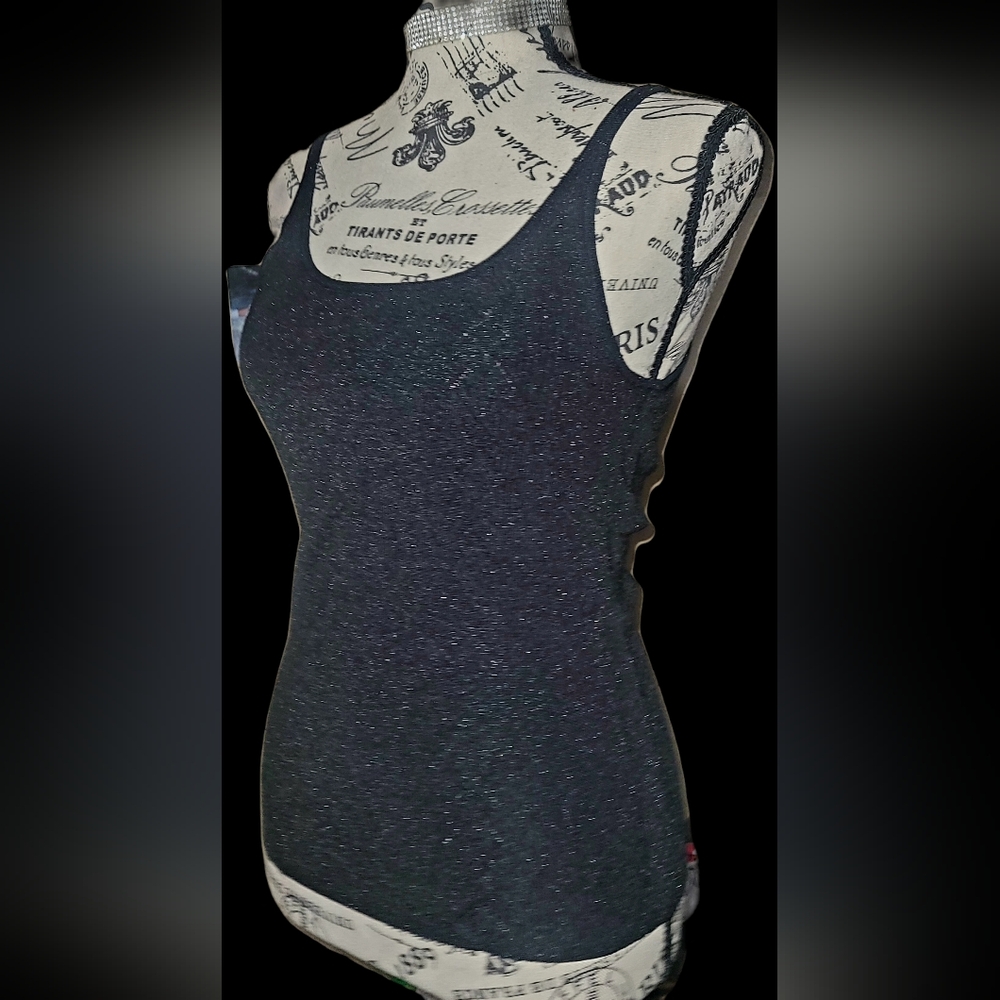 Express Black Sparkle Tank Top